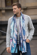Daydream Abstract Art Pure Wool Scarf in M