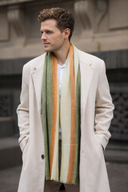 Minimalist Painterly Merino Wool Scarf Men in M