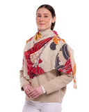 Ruby Merino Silk Scarf