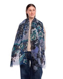 HANA Layered Motifs Design Merino Wool Scarf