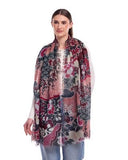 HANA Layered Motifs Design Merino Wool Scarf