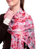 Roselle Floral Print Pure Silk Scarf