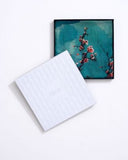 Amaya Landscape / Lotus Print Wool Modal Scarf