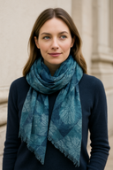 Folio Leaf Merino Wool Modal Scarf