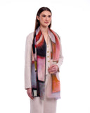 Festival Abstract Pure Merino Wool Scarf