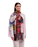 Festival Abstract Pure Merino Wool Scarf