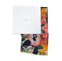 Fleur Hand-Printed Merino Wool Silk Scarf