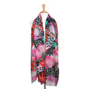 Protea Flower Merino Wool Silk Scarf
