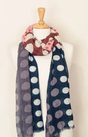 Futura Chequered Spot Merino Wool Silk Scarf