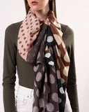 Futura Chequered Spot Merino Wool Silk Scarf