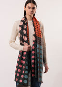 Futura Chequered Spot Merino Wool Silk Scarf