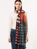 Futura Chequered Spot Merino Wool Silk Scarf