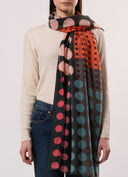 Futura Chequered Spot Merino Wool Silk Scarf