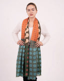 Futura Chequered Spot Merino Wool Silk Scarf