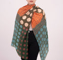Futura Chequered Spot Merino Wool Silk Scarf
