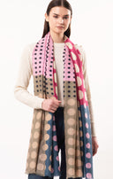 Futura Chequered Spot Merino Wool Silk Scarf