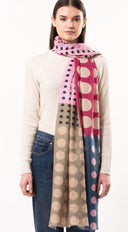 Futura Chequered Spot Merino Wool Silk Scarf