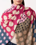 Futura Chequered Spot Merino Wool Silk Scarf