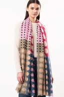 Futura Chequered Spot Merino Wool Silk Scarf