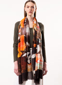 Georgia Floral Print Wool Silk Scarf
