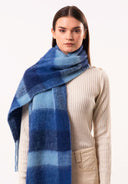 Lumi Woven Plaid Pattern Wool Mohair Chunky Scarf
