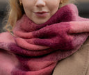 Lumi Woven Plaid Pattern Wool Mohair Chunky Scarf