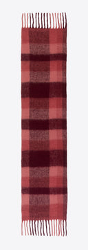 Lumi Woven Plaid Pattern Wool Mohair Chunky Scarf
