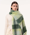Lumi Woven Plaid Pattern Wool Mohair Chunky Scarf