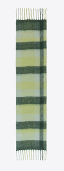 Lumi Woven Plaid Pattern Wool Mohair Chunky Scarf