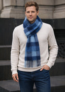 Lumi Woven Plaid Pattern Wool Mohair Chunky Scarf