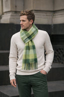 Lumi Woven Plaid Pattern Wool Mohair Chunky Scarf