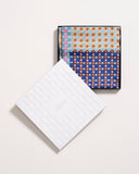 Pixel Micro-check Print Wool Modal Scarf