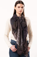 Dahlia Floral Print Pure Merino Wool Scarf