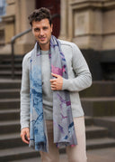 Harmony Hand-printed Pure Wool Scarf