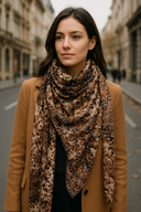 Ash Hand Printed Modal Cashmere Scarf Special Edition