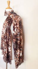 Ash Hand Printed Modal Cashmere Scarf Special Edition