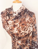 Ash Hand Printed Modal Cashmere Scarf Special Edition