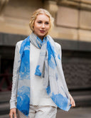Poppy Hand Printed Modal Cashmere Floral Design Scarf