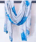 Poppy Hand Printed Modal Cashmere Floral Design Scarf