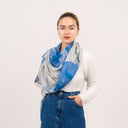 Poppy Hand Printed Modal Cashmere Floral Design Scarf