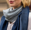 Rumi Colour Blocked Multi-pattern Weave Wool Silk Scarf