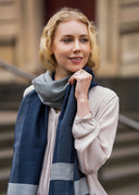 Rumi Colour Blocked Multi-pattern Weave Wool Silk Scarf