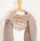 Rumi Colour Blocked Multi-pattern Weave Wool Silk Scarf