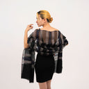 Mae Woven Stripe Wool Silk Scarf