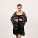 Mae Woven Stripe Wool Silk Scarf