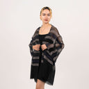 Mae Woven Stripe Wool Silk Scarf