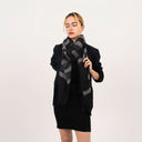 Mae Woven Stripe Wool Silk Scarf