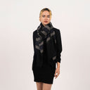 Mae Woven Stripe Wool Silk Scarf