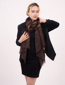 Mae Woven Stripe Wool Silk Scarf