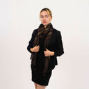 Mae Woven Stripe Wool Silk Scarf